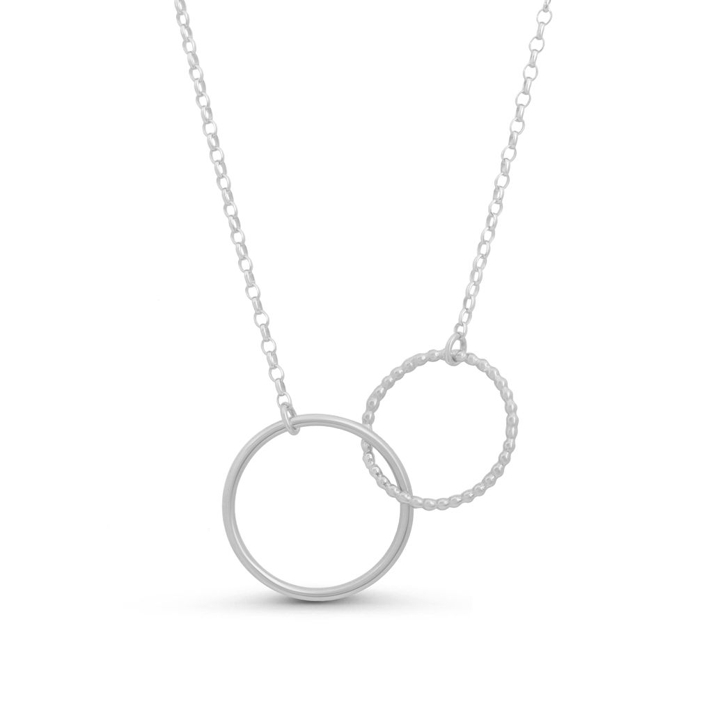 Large Linked Hoops Pendant – Silver