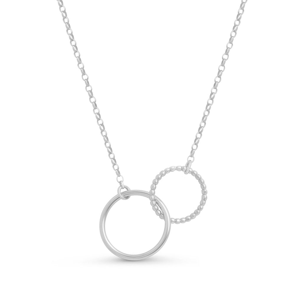 Small Linked Hoops Pendant – Silver