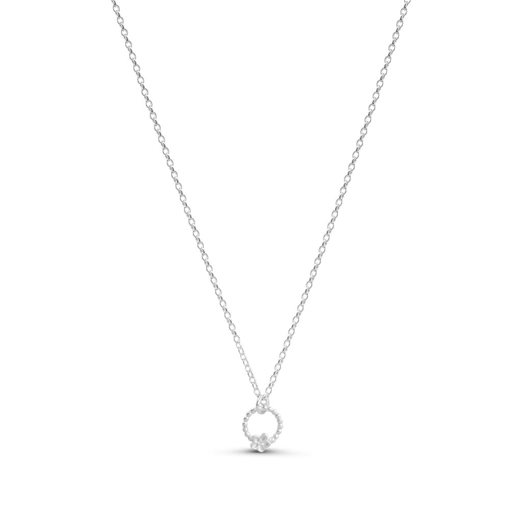 Blossom Necklace – Mini Beaded Hoop