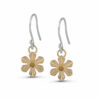 Daffodil Hook Earrings – Silver & Gold