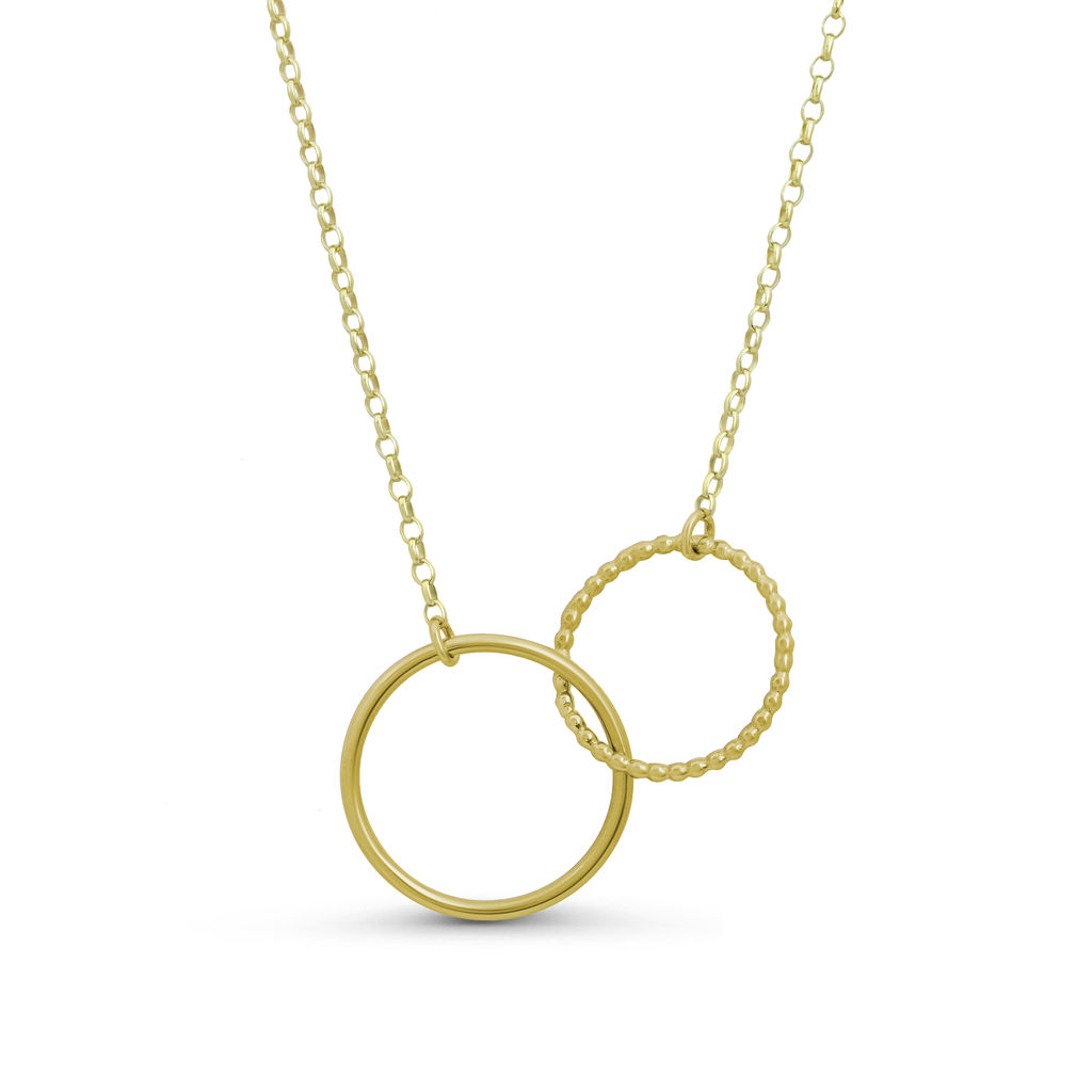 Large Linked Hoops Pendant – Gold