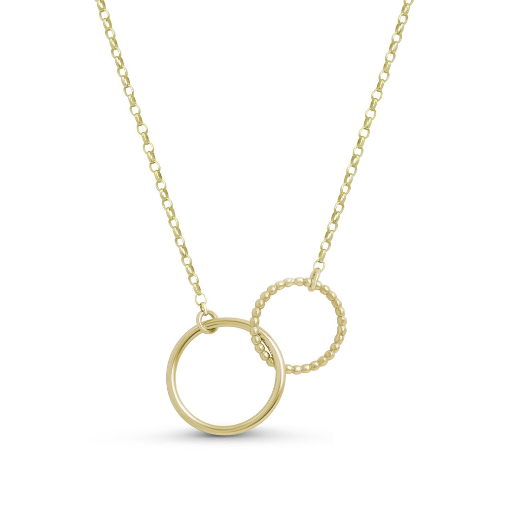 Small Linked Hoops Pendant – Gold