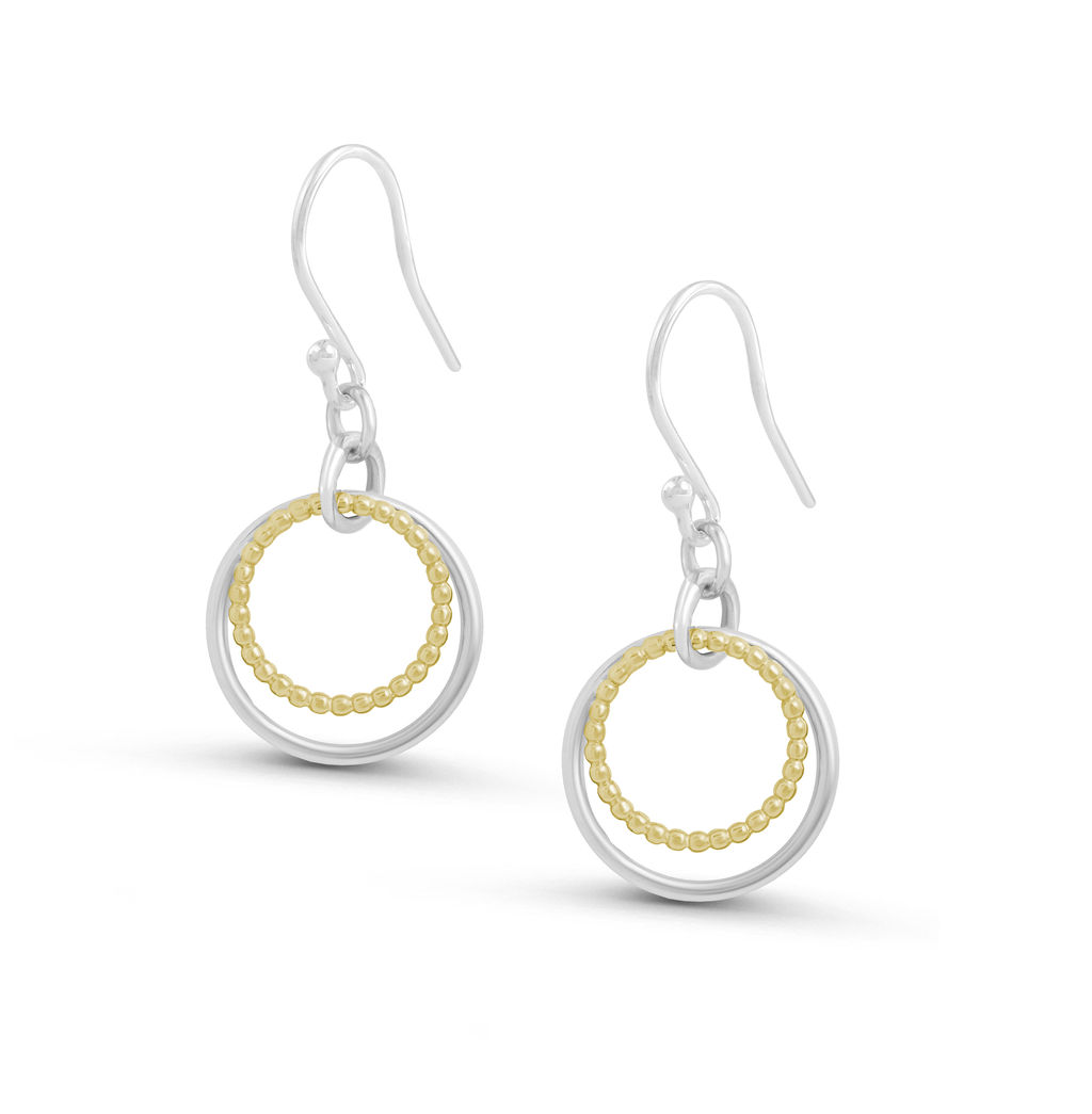 Small Hoop Earrings – Silver & Gold