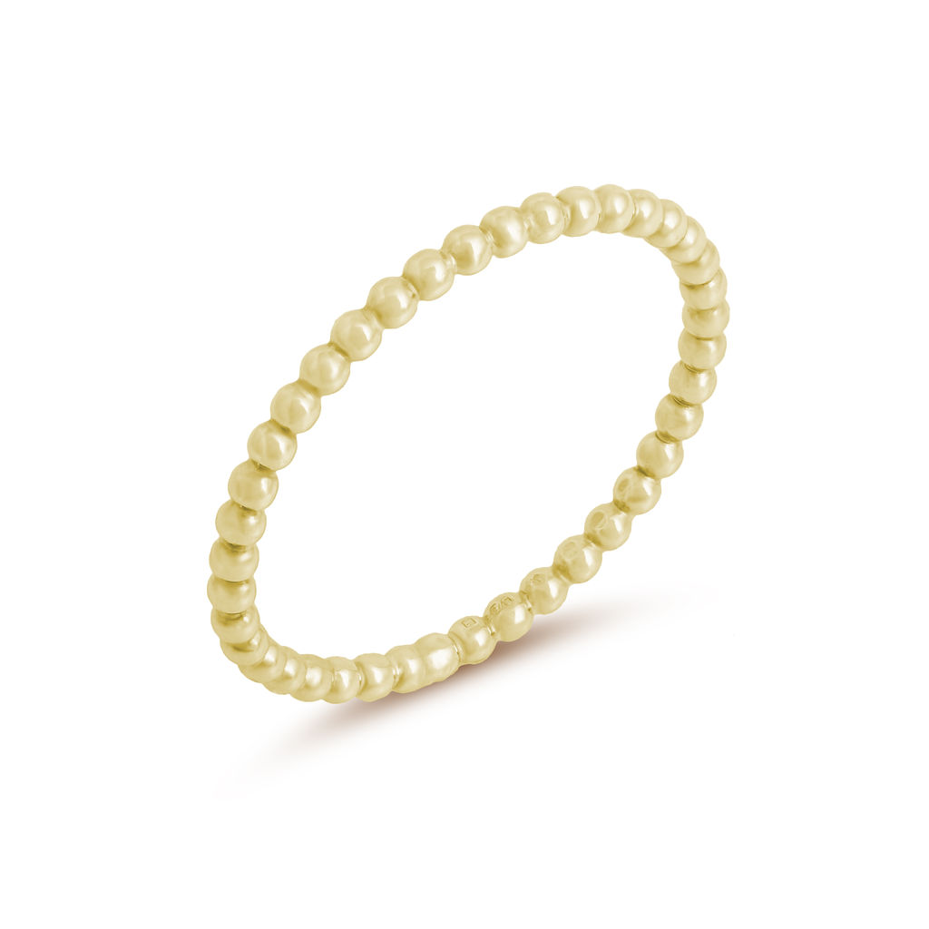 Beaded Stacking Ring – Gold