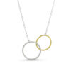 Large Linked Hoops Pendant – Silver & Gold