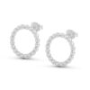 Large Hoop Stud Earrings – Silver
