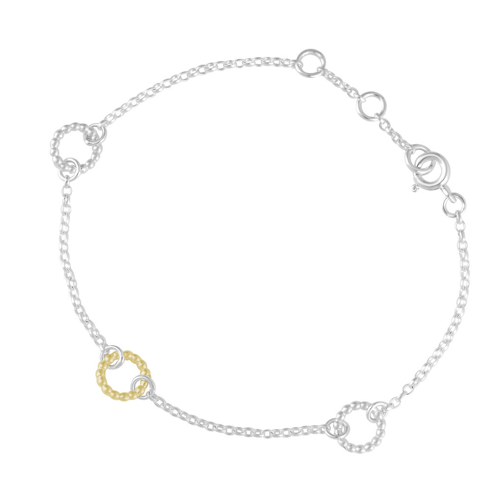 Small Hoop Bracelet – Silver & Gold
