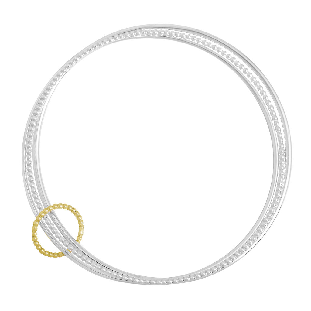 Triple Bangle – Silver & Gold