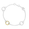 Large Hoop Bracelet – Silver & Gold