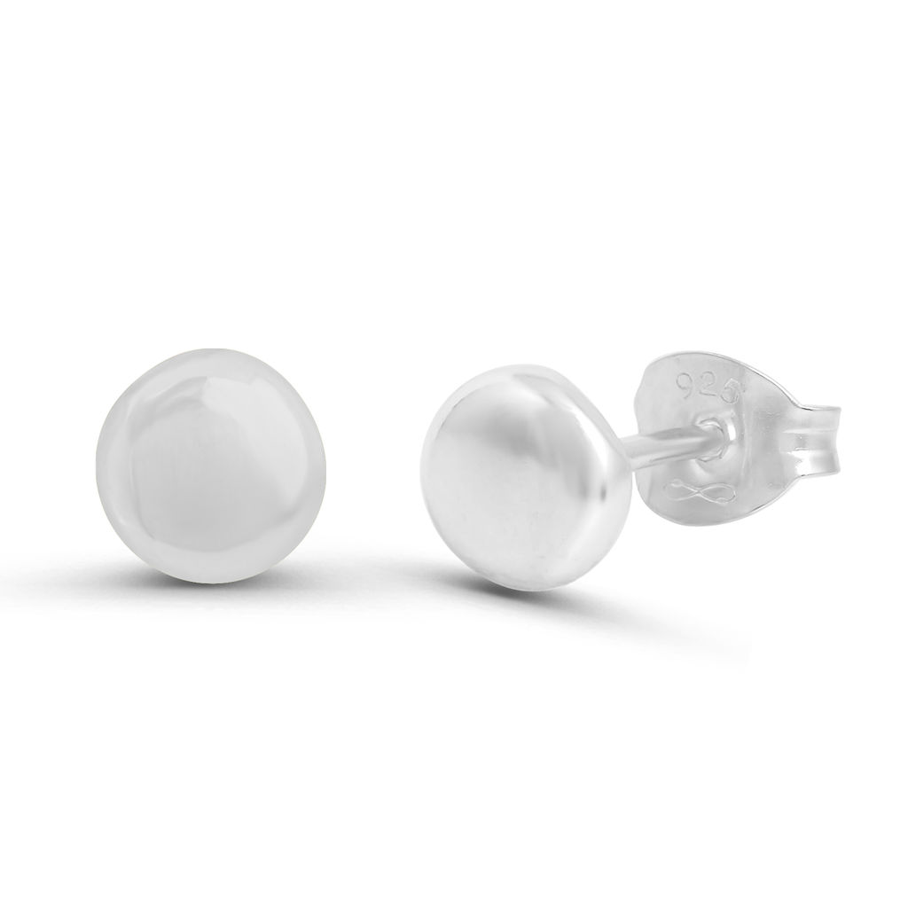 Dot Stud Earrings – Silver