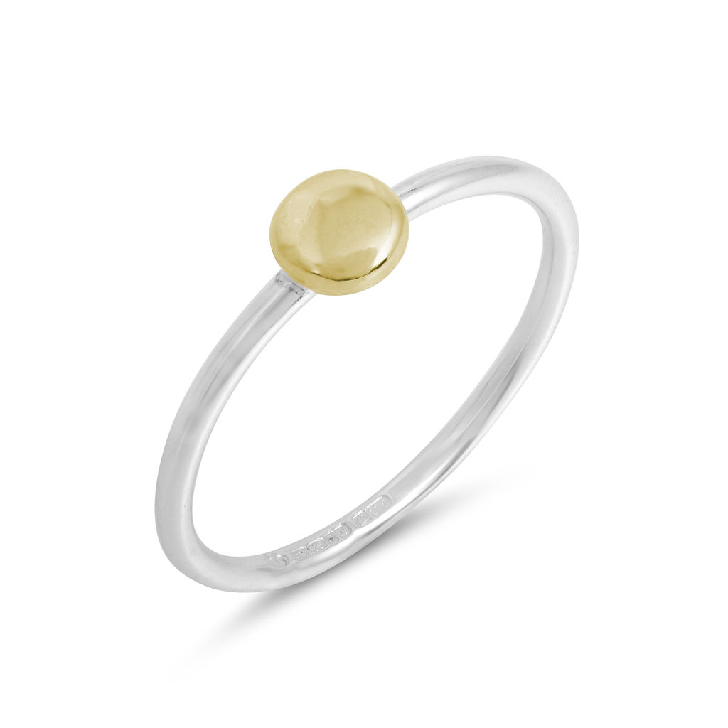 Dot Ring – Silver & Gold