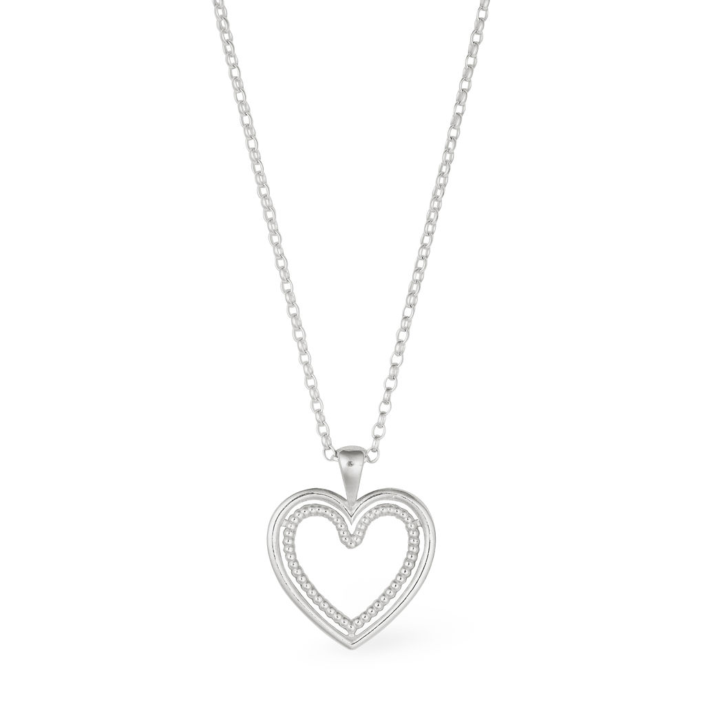 Large ‘Cariad’ Heart Pendant – Silver