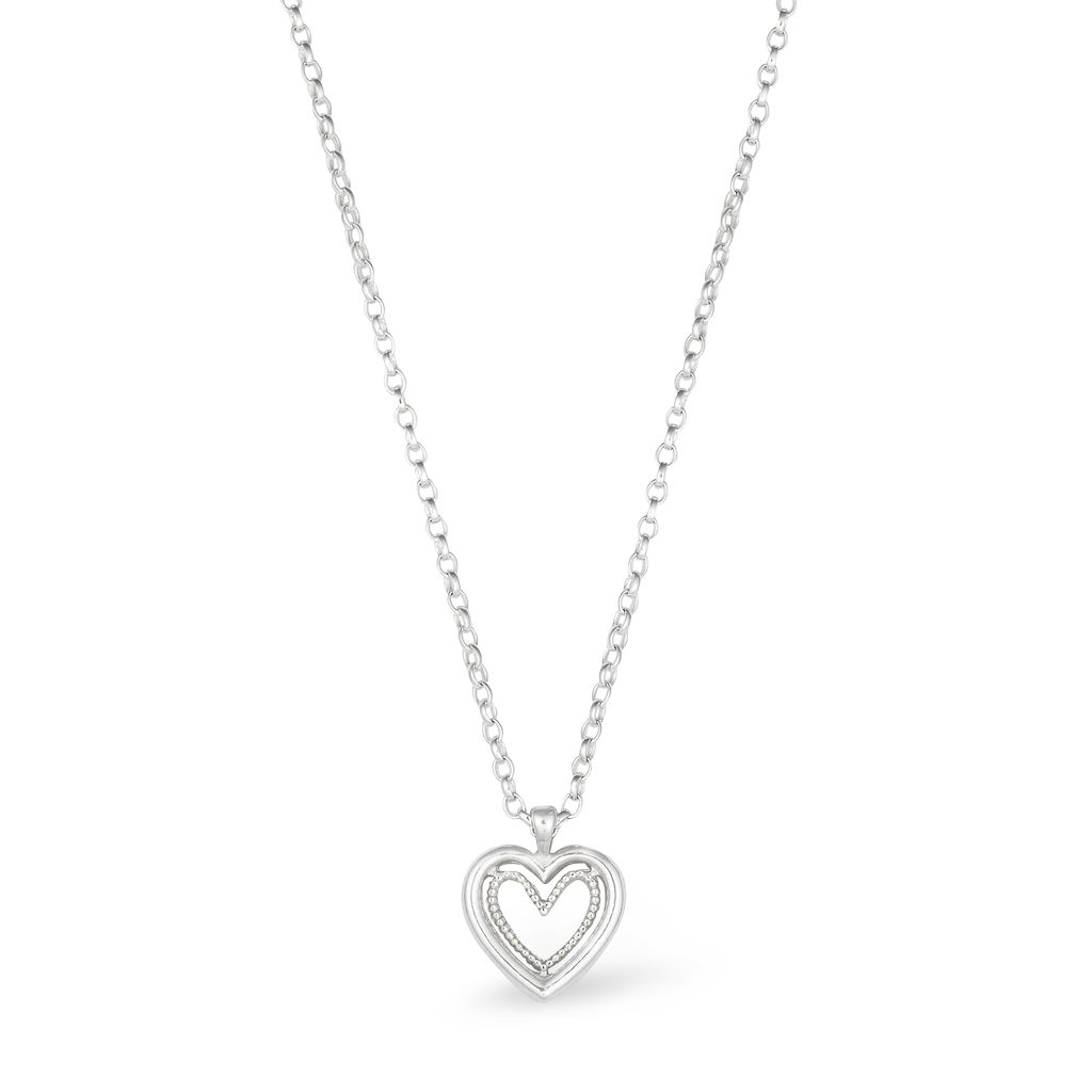 Small ‘Cariad’ Heart Pendant – Silver