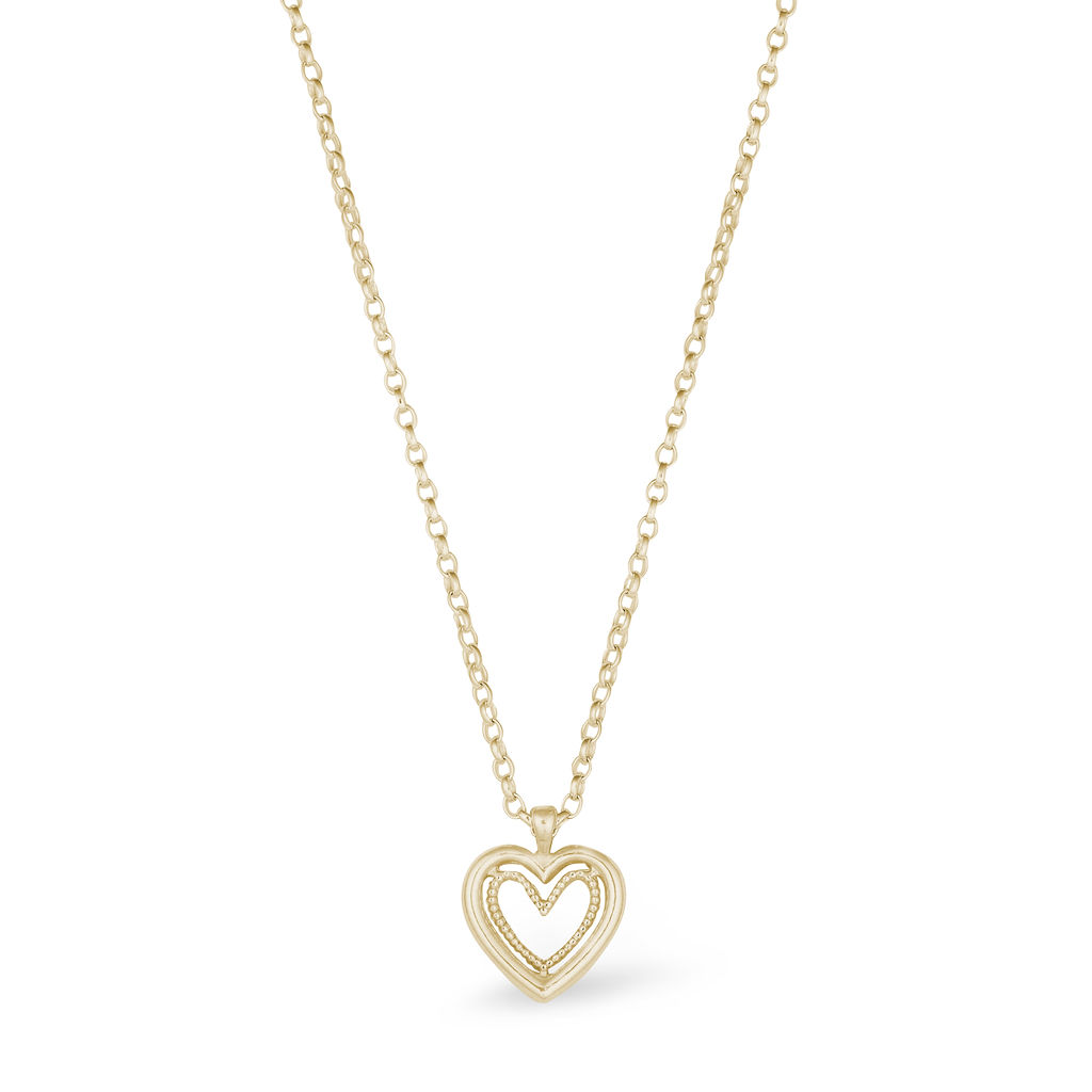 Small ‘Cariad’ Heart Pendant – Gold
