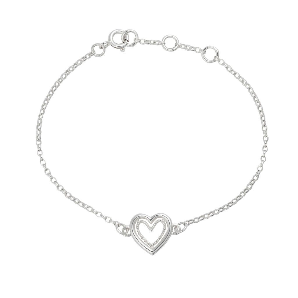 ‘Cariad’ Heart Bracelet – Silver