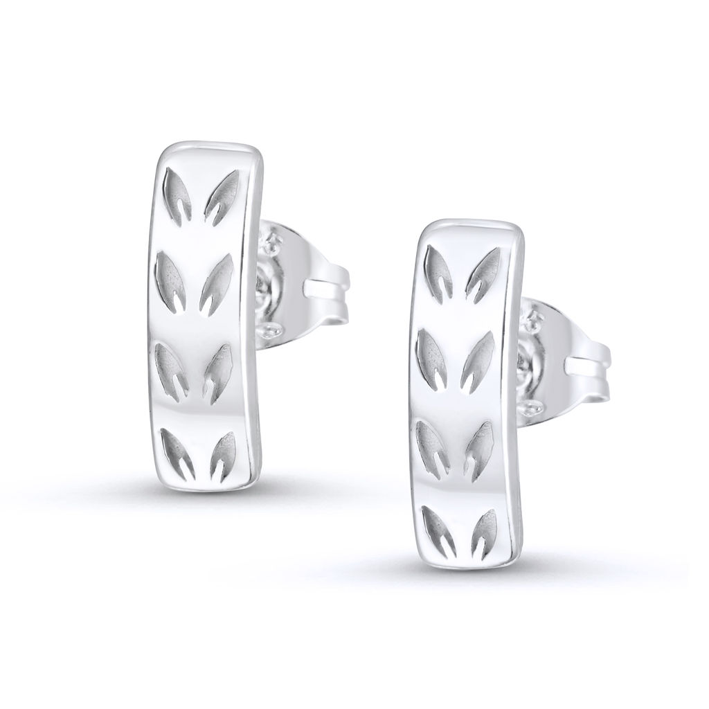 Thin Stud Earrings – Leaf